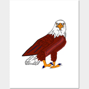 Cute Eagle Drawing Posters and Art